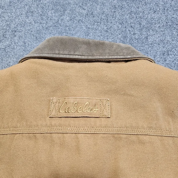 Vintage 90s Cabelas Sherpa Lined Vest Size XL Canvas Duck Canvas NUBUCK Trim WOW - Picture 7 of 14